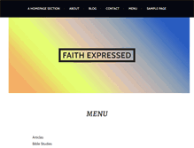 Tablet Screenshot of faithexpressed.org